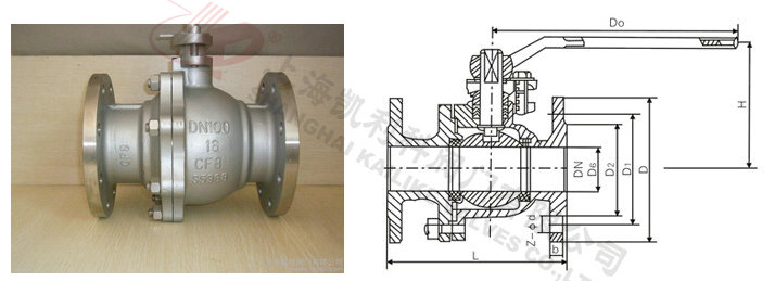 Q41F浮動球閥結(jié)構(gòu)圖